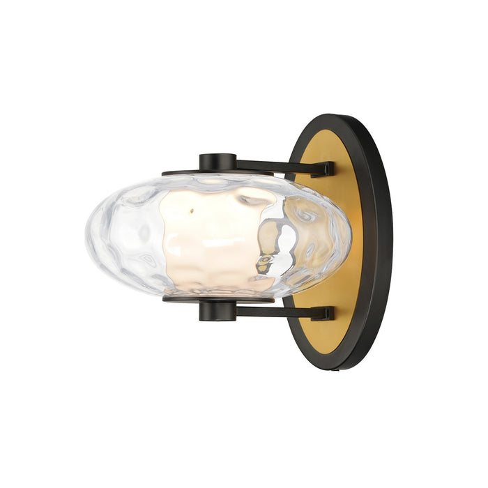 ET2 E24030-24BKNAB LED Wall Sconce, Black / Natural Aged Brass