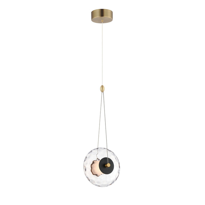 ET2 E24031-24BKNAB LED Pendant, Black / Natural Aged Brass
