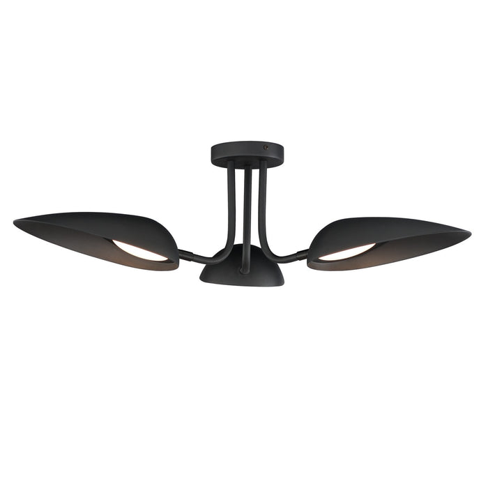 ET2 E24094-BK LED Semi-Flush Mount, Black