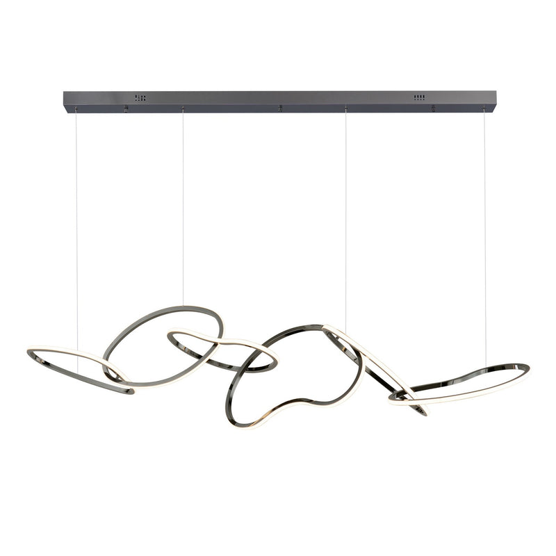 ET2 E24618-BC LED Linear Pendant, Black Chrome