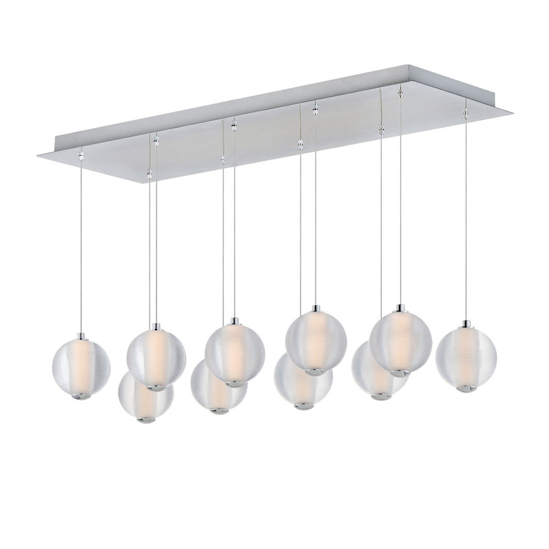 ET2 E24648-144PC LED Linear Pendant, Polished Chrome