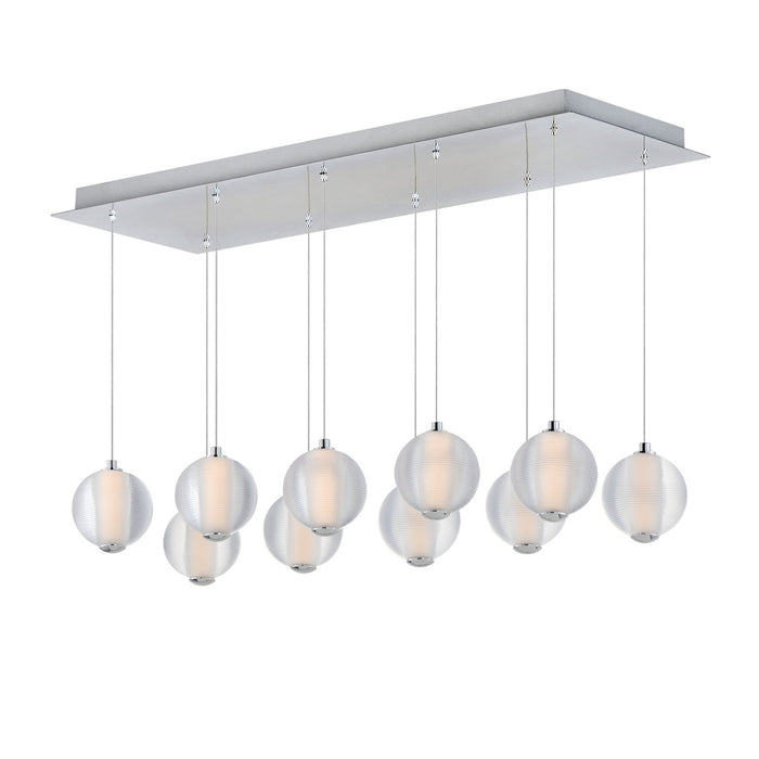 ET2 E24648-144PC LED Linear Pendant, Polished Chrome