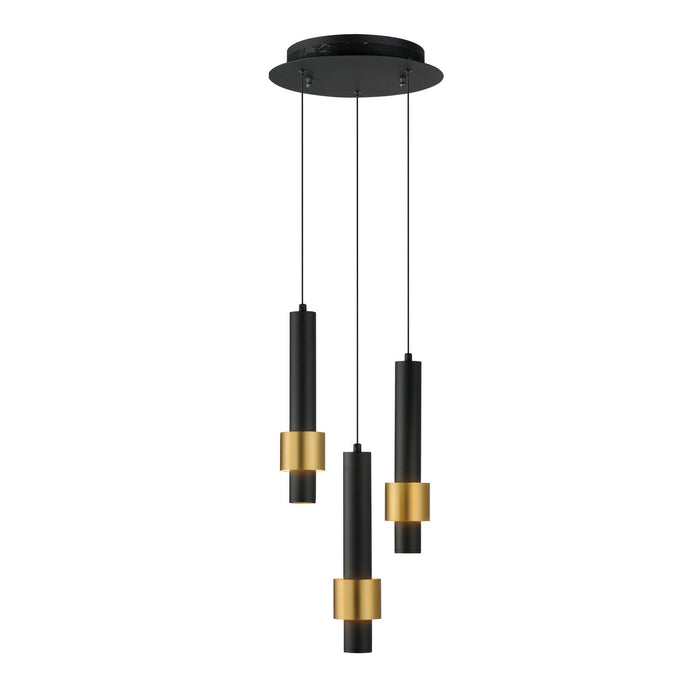 ET2 E24753-BKGLD LED Pendant, Black / Gold