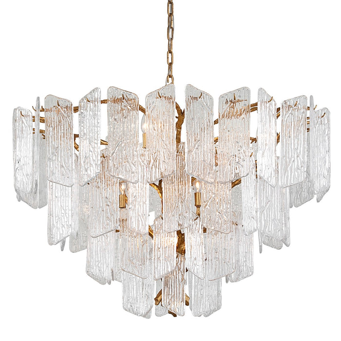 Corbett Lighting 244-412-GL 12 Light Chandelier, Gold Leaf