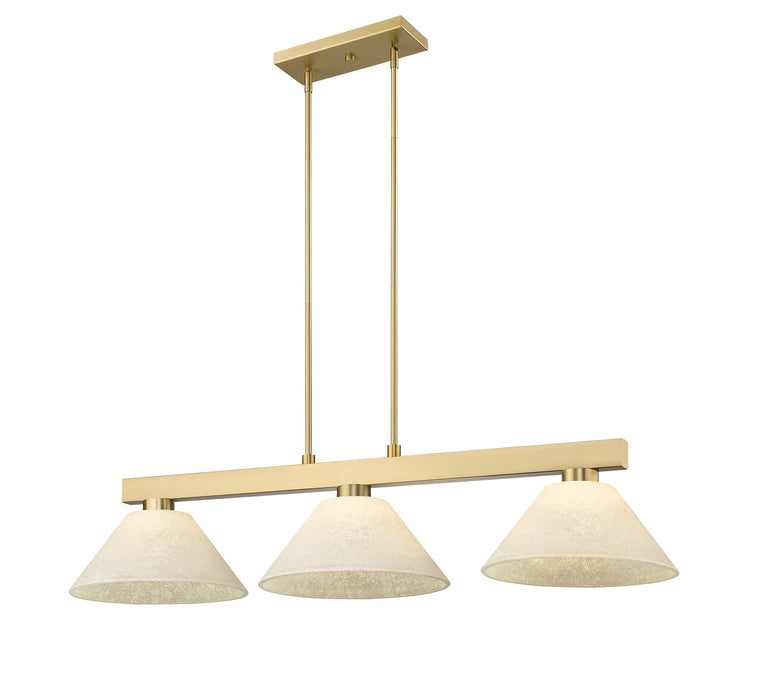 Z-Lite 152MGLD-AGM14 Three Light Billiard, Modern Gold