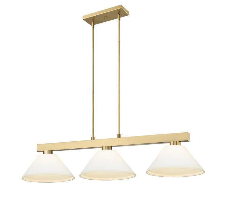 Z-Lite 152MGLD-AMO14 Three Light Billiard, Modern Gold