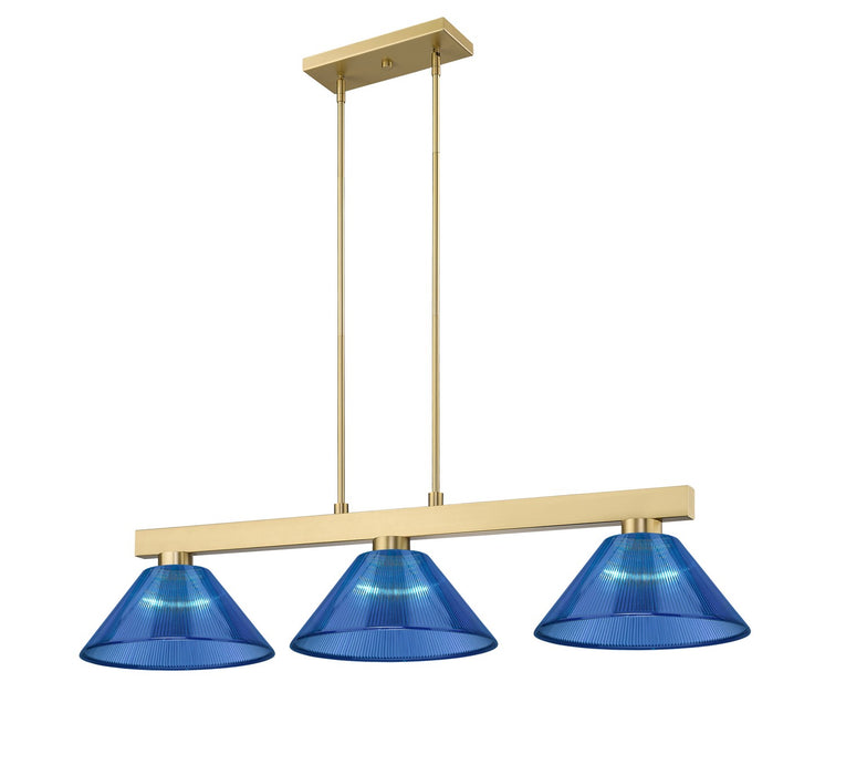Z-Lite 152MGLD-ARDB Three Light Billiard, Modern Gold