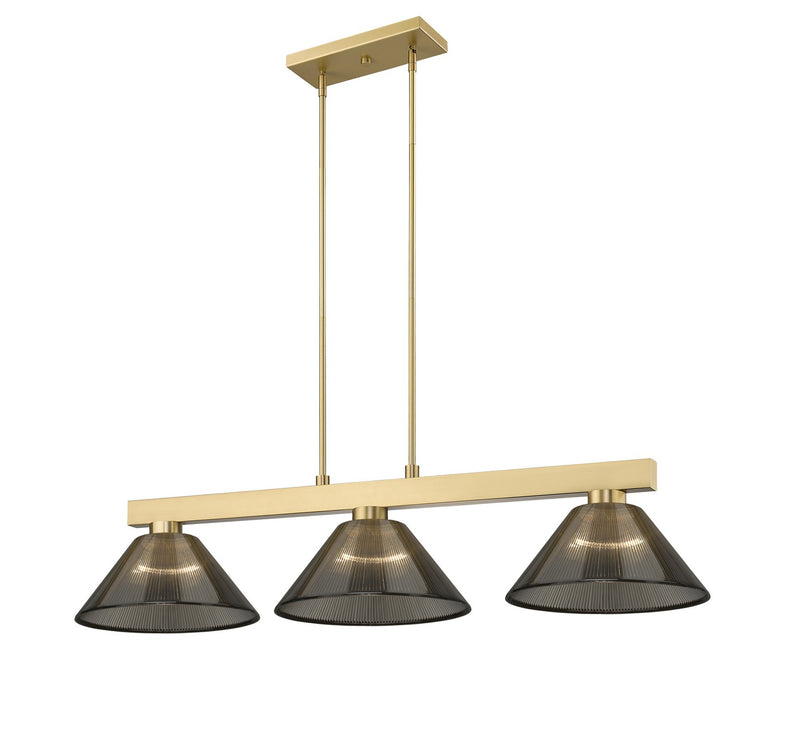 Z-Lite 152MGLD-ARS Three Light Billiard, Modern Gold