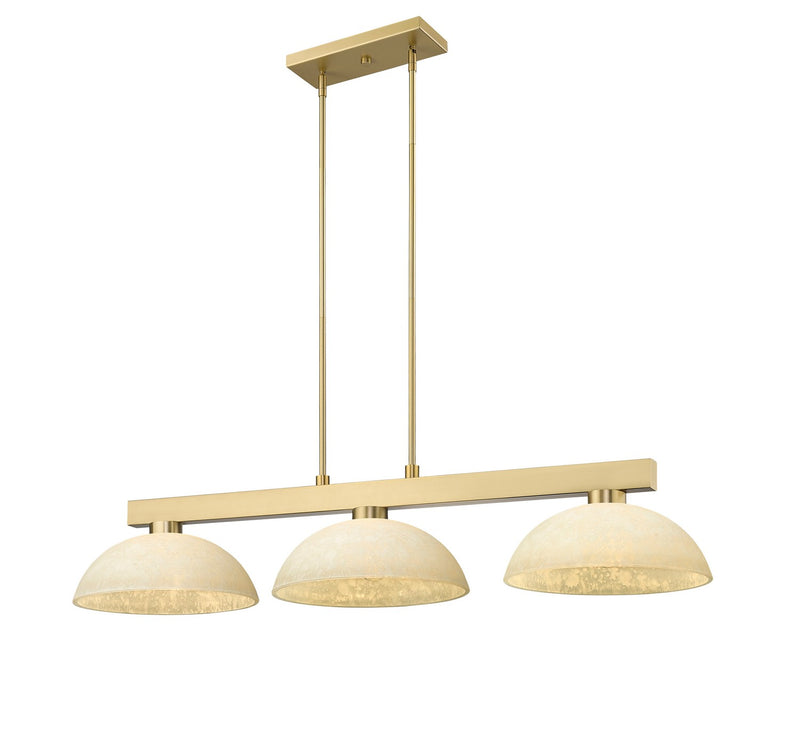 Z-Lite 152MGLD-DGM14 Three Light Billiard, Modern Gold