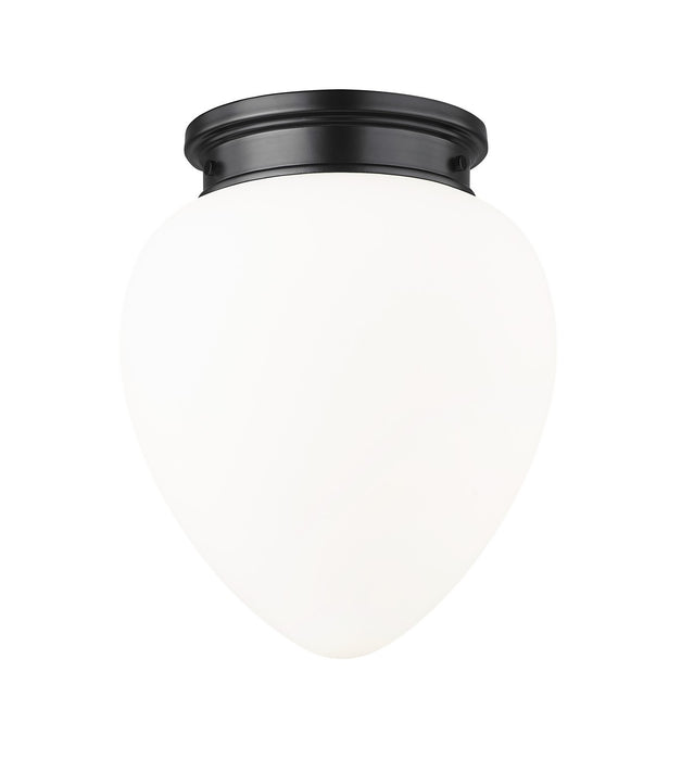 Z-Lite 1945F12-MB One Light Flush Mount, Matte Black
