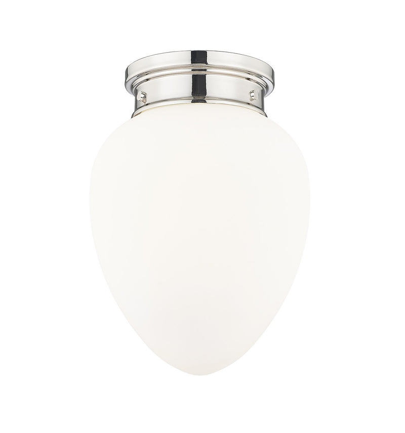 Z-Lite 1945F9-PN One Light Flush Mount, Polished Nickel