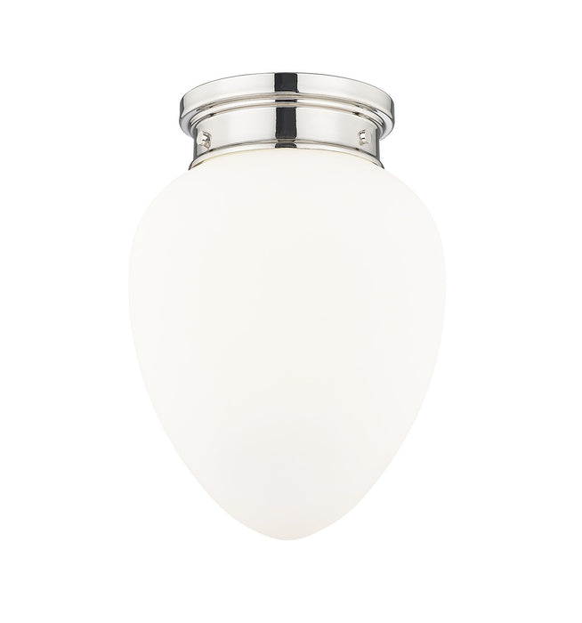 Z-Lite 1945F9-PN One Light Flush Mount, Polished Nickel