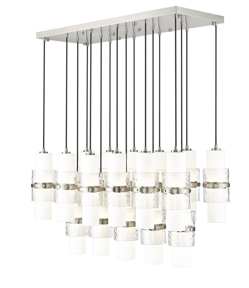 Z-Lite 1946P-17L-BN 17 Light Linear Chandelier, Brushed Nickel