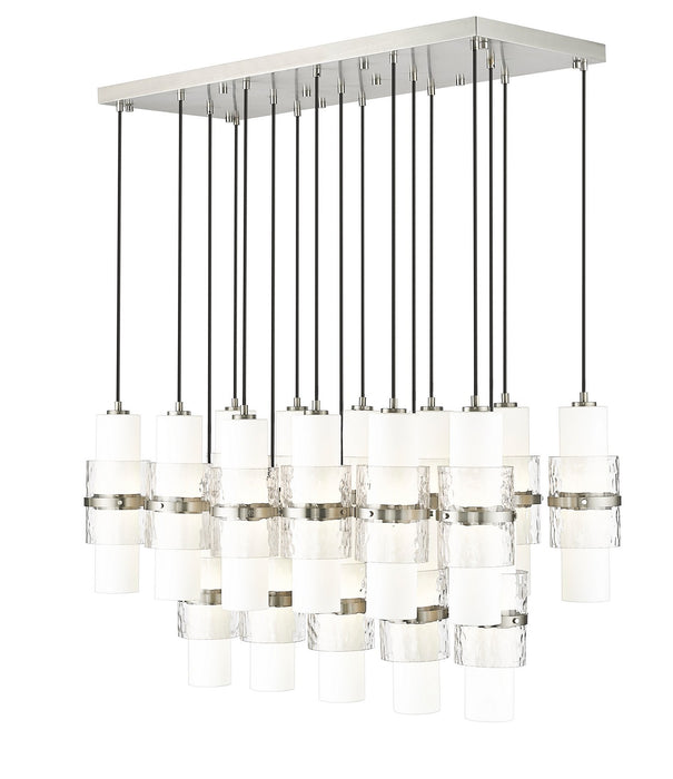 Z-Lite 1946P-17L-BN 17 Light Linear Chandelier, Brushed Nickel