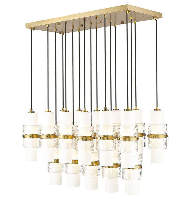 Z-Lite 1946P-17L-MGLD 17 Light Linear Chandelier, Modern Gold