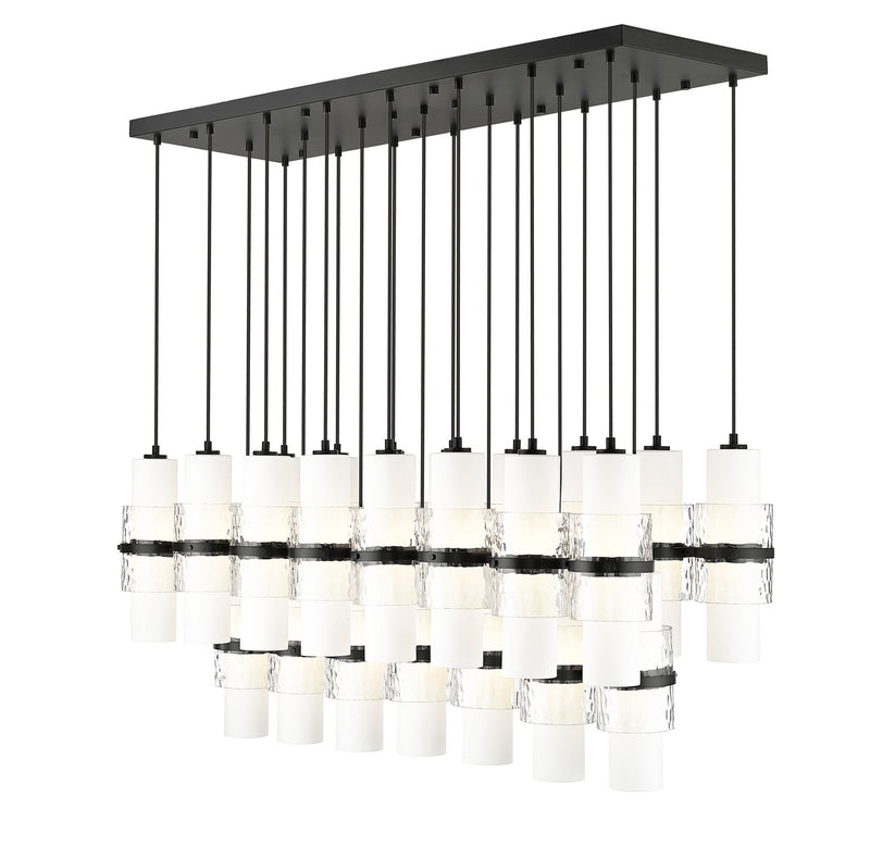 Z-Lite 1946P-23L-MB 23 Light Linear Chandelier, Matte Black