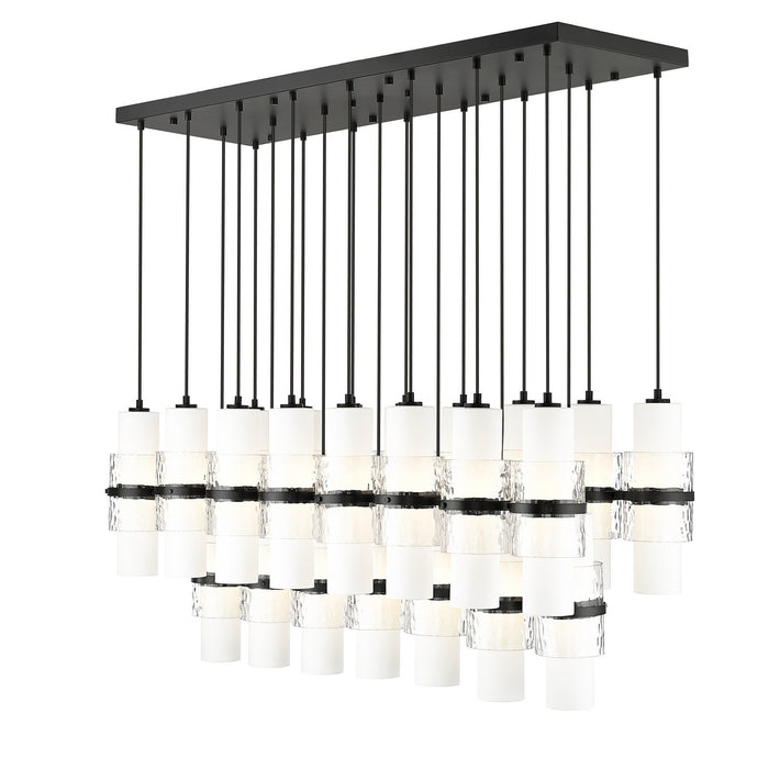 Z-Lite 1946P-23L-MB 23 Light Linear Chandelier, Matte Black