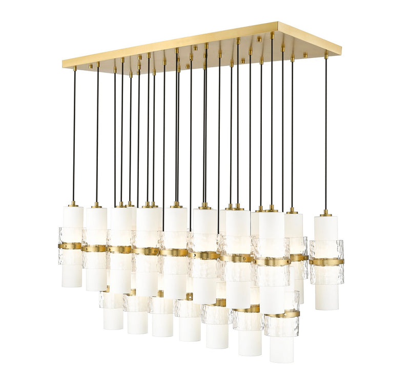 Z-Lite 1946P-23L-MGLD 23 Light Linear Chandelier, Modern Gold