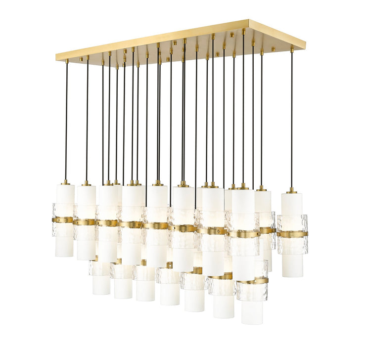Z-Lite 1946P-23L-MGLD 23 Light Linear Chandelier, Modern Gold