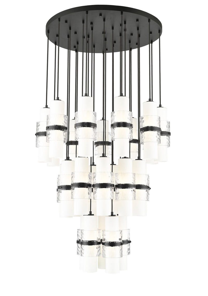 Z-Lite 1946P-27R-MB 27 Light Chandelier, Matte Black