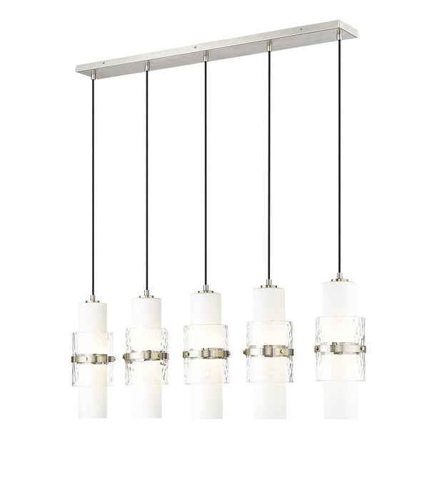 Z-Lite 1946P-5L-BN Five Light Linear Chandelier, Brushed Nickel