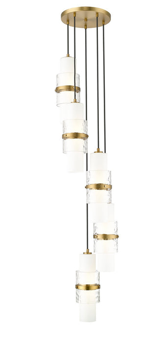 Z-Lite 1946P-5R-MGLD Five Light Chandelier, Modern Gold