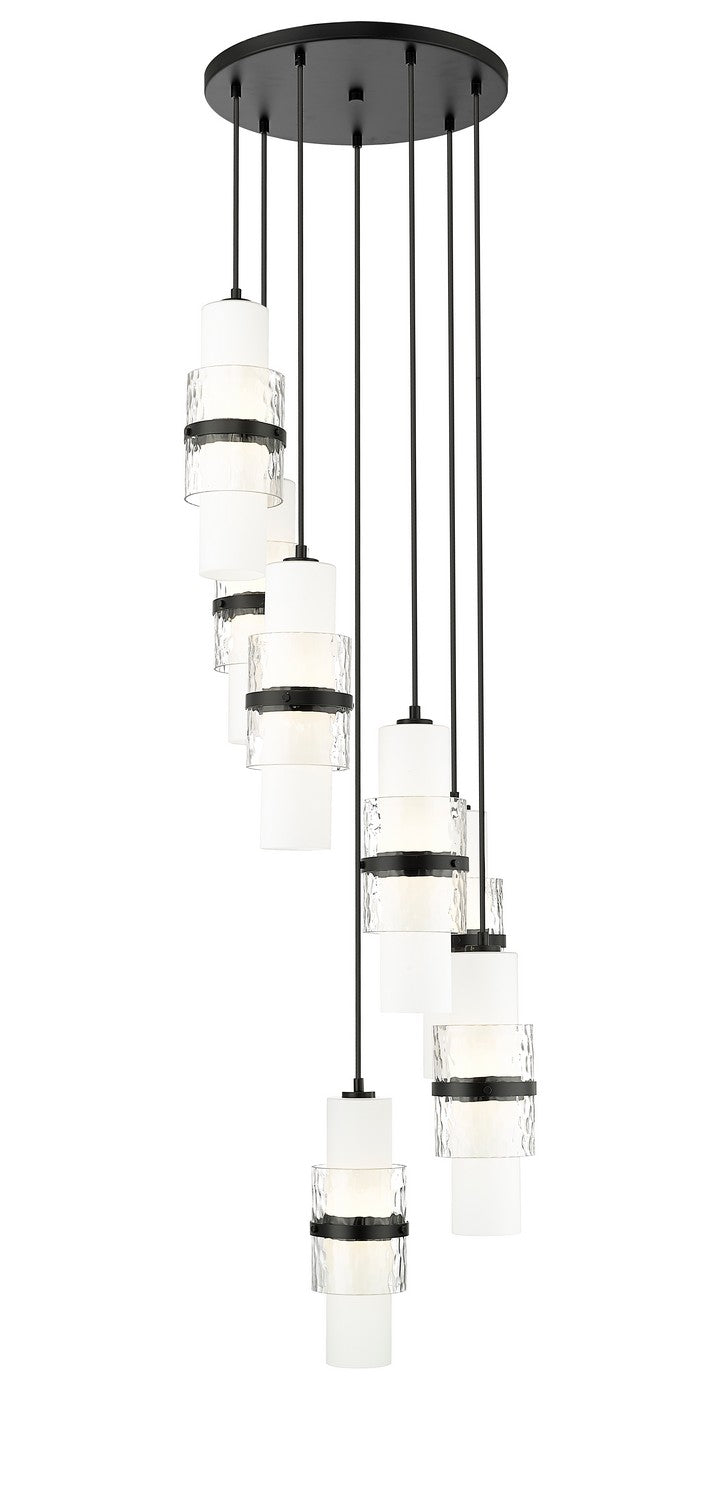Z-Lite 1946P-7R-MB Seven Light Chandelier, Matte Black