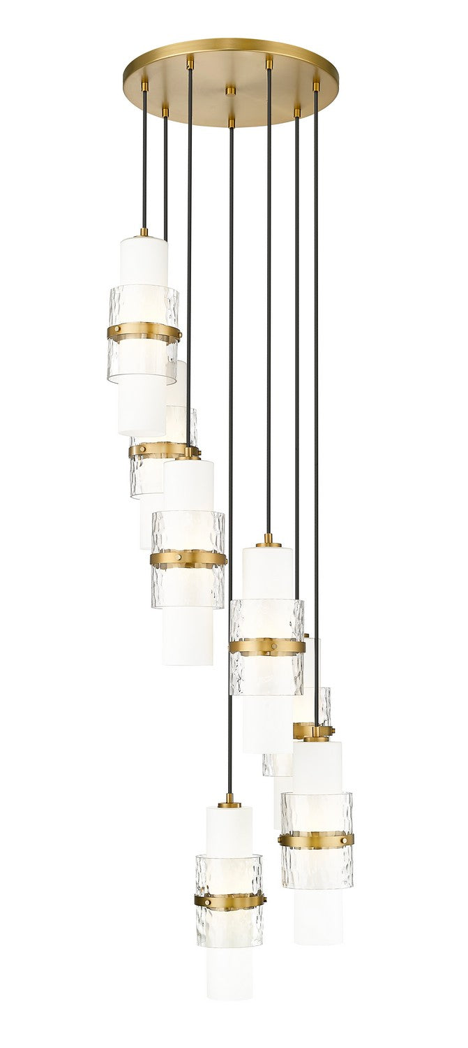 Z-Lite 1946P-7R-MGLD Seven Light Chandelier, Modern Gold