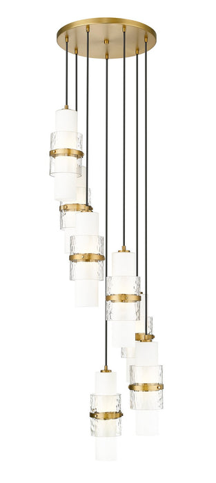 Z-Lite 1946P-7R-MGLD Seven Light Chandelier, Modern Gold