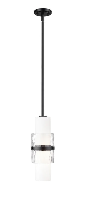 Z-Lite 1946P-ROD-MB One Light Pendant, Matte Black