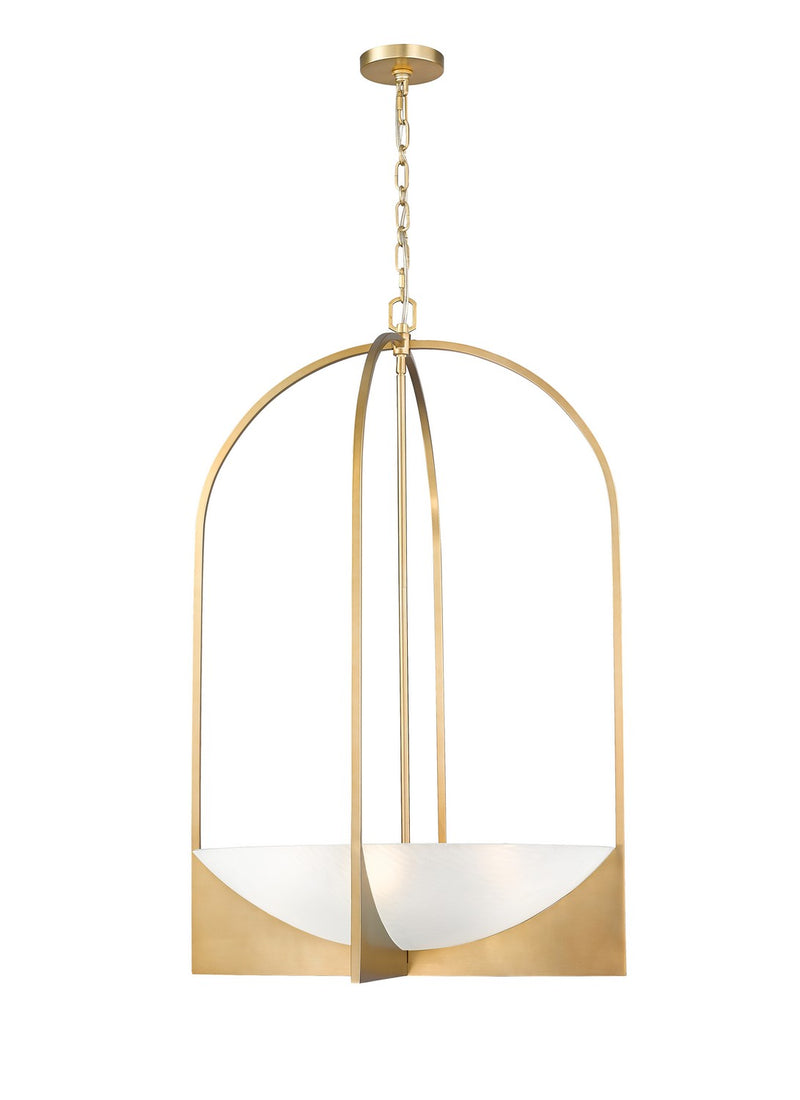 Z-Lite 1947-38MGLD Six Light Chandelier, Modern Gold