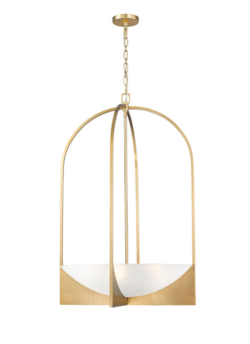 Z-Lite 1947-38MGLD Six Light Chandelier, Modern Gold