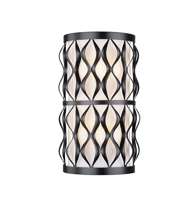 Z-Lite 1948-2S-MB Two Light Wall Sconce, Matte Black