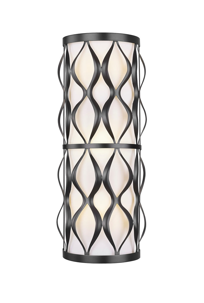 Z-Lite 1948-3S-MB Three Light Wall Sconce, Matte Black