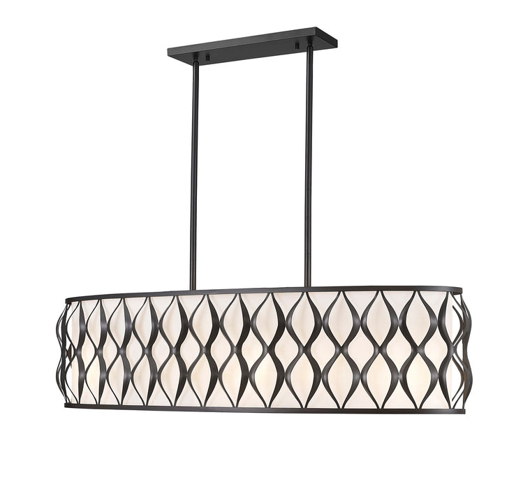 Z-Lite 1948-42L-MB Ten Light Linear Chandelier, Matte Black