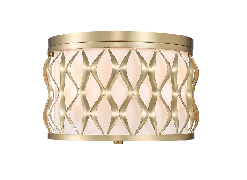 Z-Lite 1948F12-MGLD Three Light Flush mount, Modern Gold