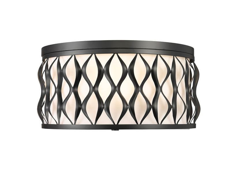 Z-Lite 1948F16-MB Four Light Flush mount, Matte Black