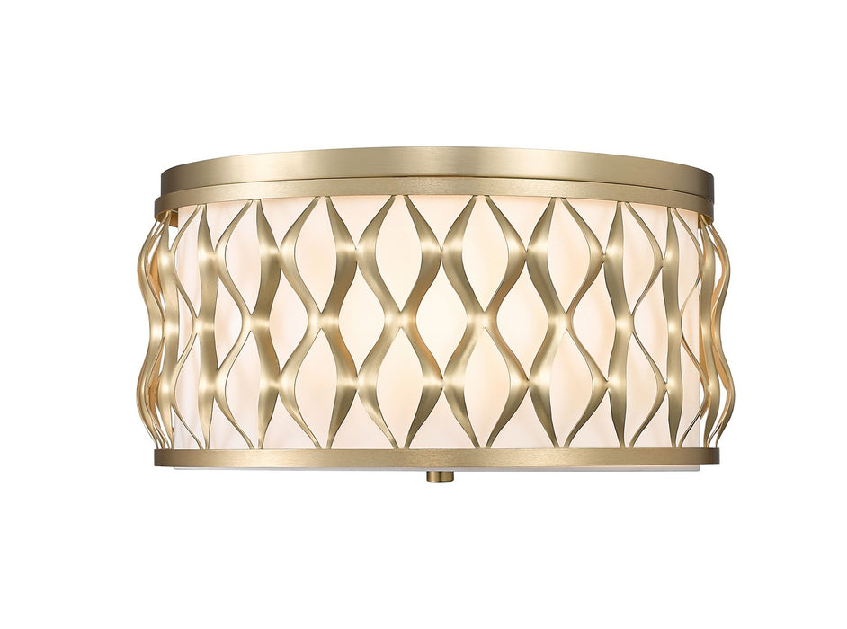 Z-Lite 1948F16-MGLD Four Light Flush mount, Modern Gold