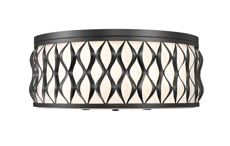 Z-Lite 1948F20-MB Five Light Flush mount, Matte Black