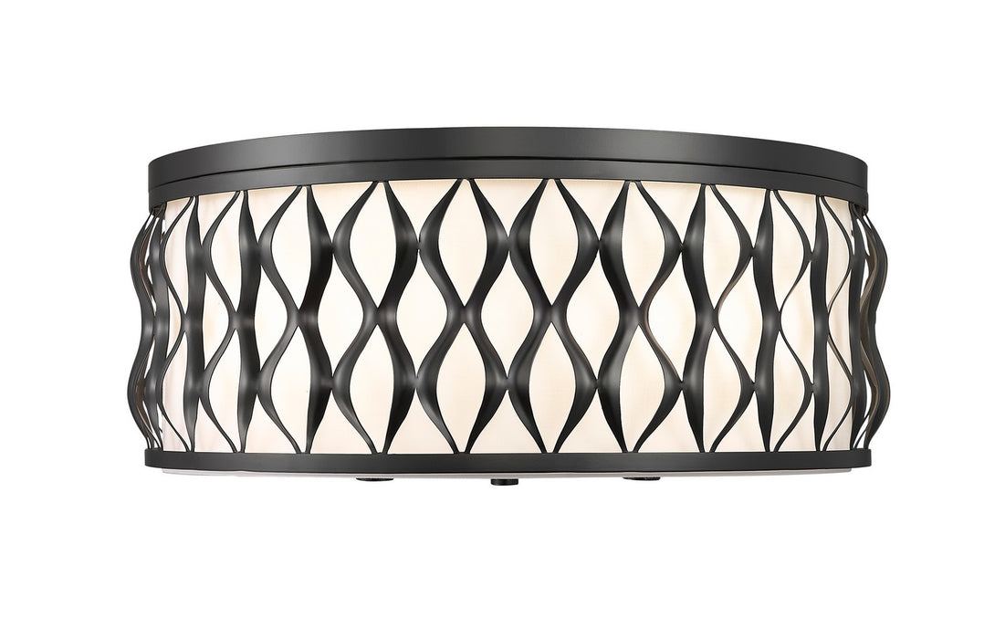 Z-Lite 1948F20-MB Five Light Flush mount, Matte Black