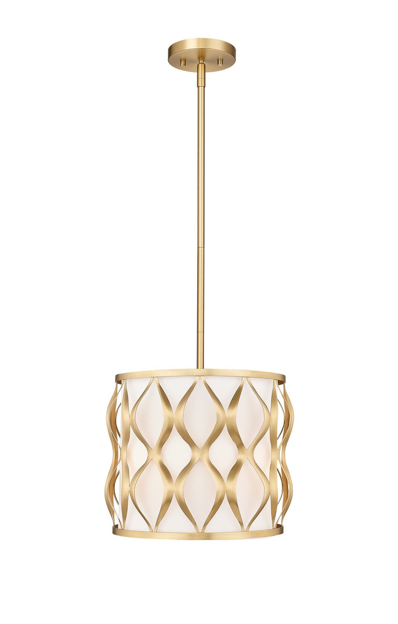 Z-Lite 1948P12-MGLD Three Light Pendant, Modern Gold
