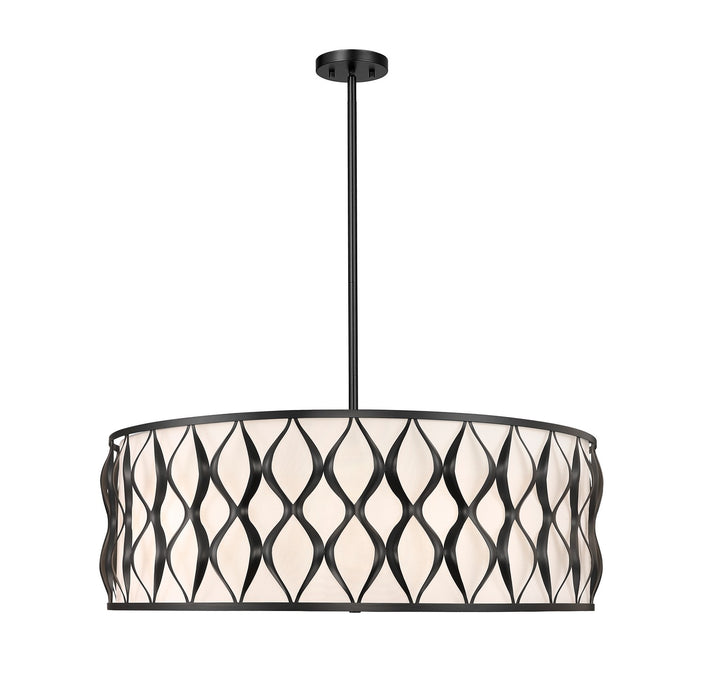 Z-Lite 1948P32-MB Ten Light Pendant, Matte Black