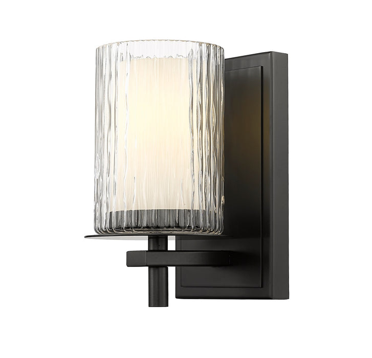 Z-Lite 1949-1S-MB One Light Wall Sconce, Matte Black