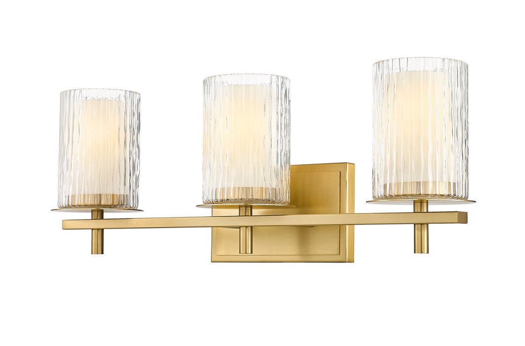 Z-Lite 1949-3V-MGLD Three Light Vanity, Modern Gold