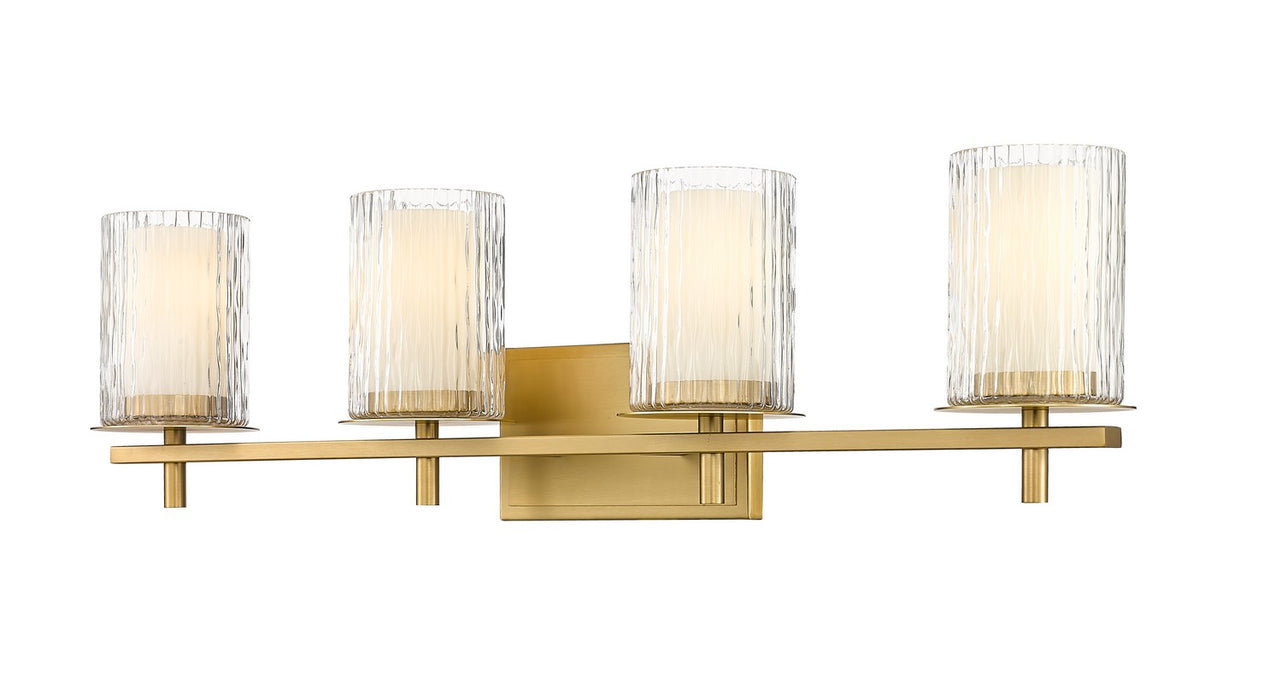 Z-Lite 1949-4V-MGLD Four Light Vanity, Modern Gold