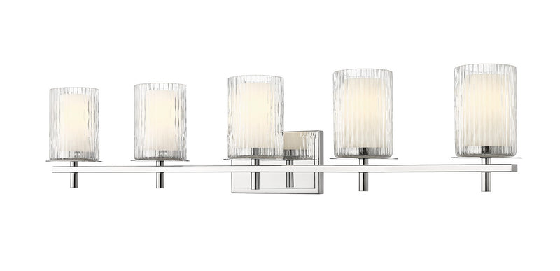 Z-Lite 1949-5V-CH Five Light Vanity, Chrome
