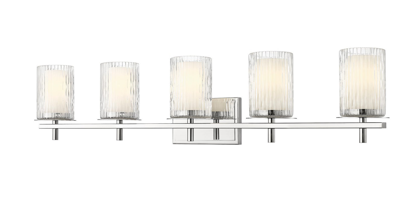 Z-Lite 1949-5V-CH Five Light Vanity, Chrome