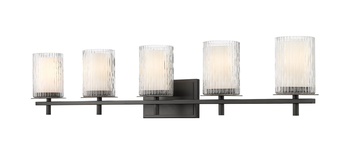 Z-Lite 1949-5V-MB Five Light Vanity, Matte Black