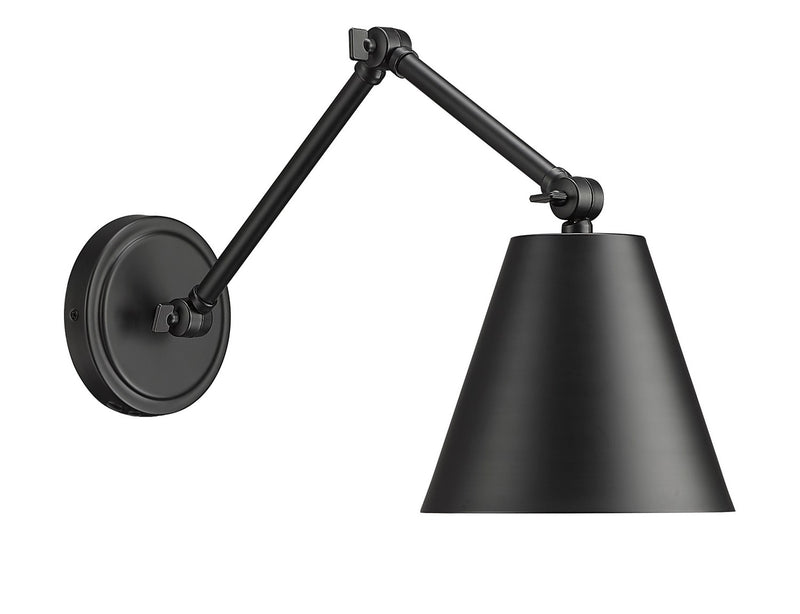 Z-Lite 347S-MB One Light Wall Sconce, Matte Black