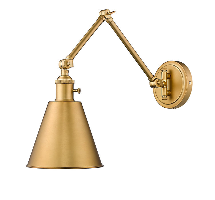 Z-Lite 349S-RB One Light Wall Sconce, Rubbed Brass